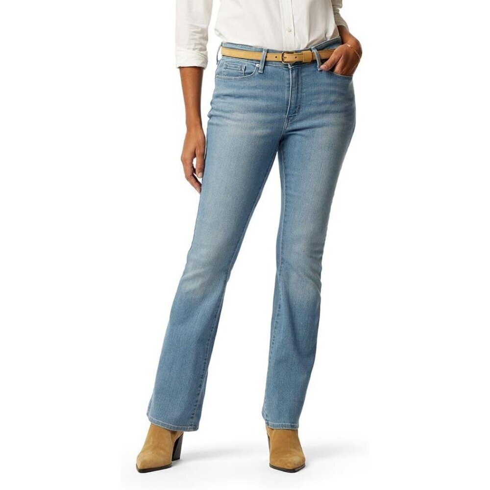 Womens Bootcut Jeans Stretch Denim Mid-Rise Plus Size Vintage Fit Casual